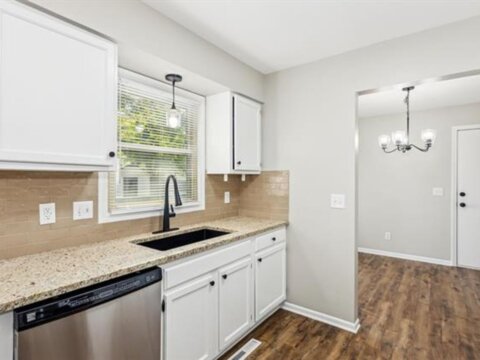 Kitchen with built in cabinets