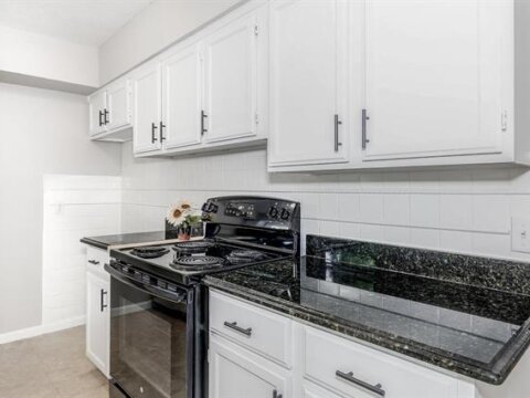 Kitchen with built in cabinet