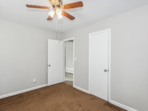 Bedroom with ceiling fan