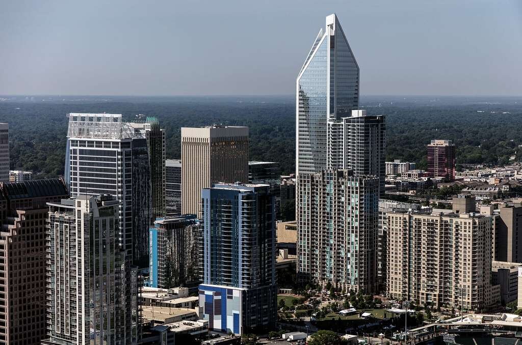 the big city of Uptown Charlotte, NC