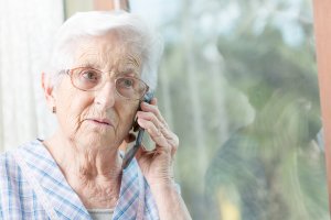 Senior holding phine