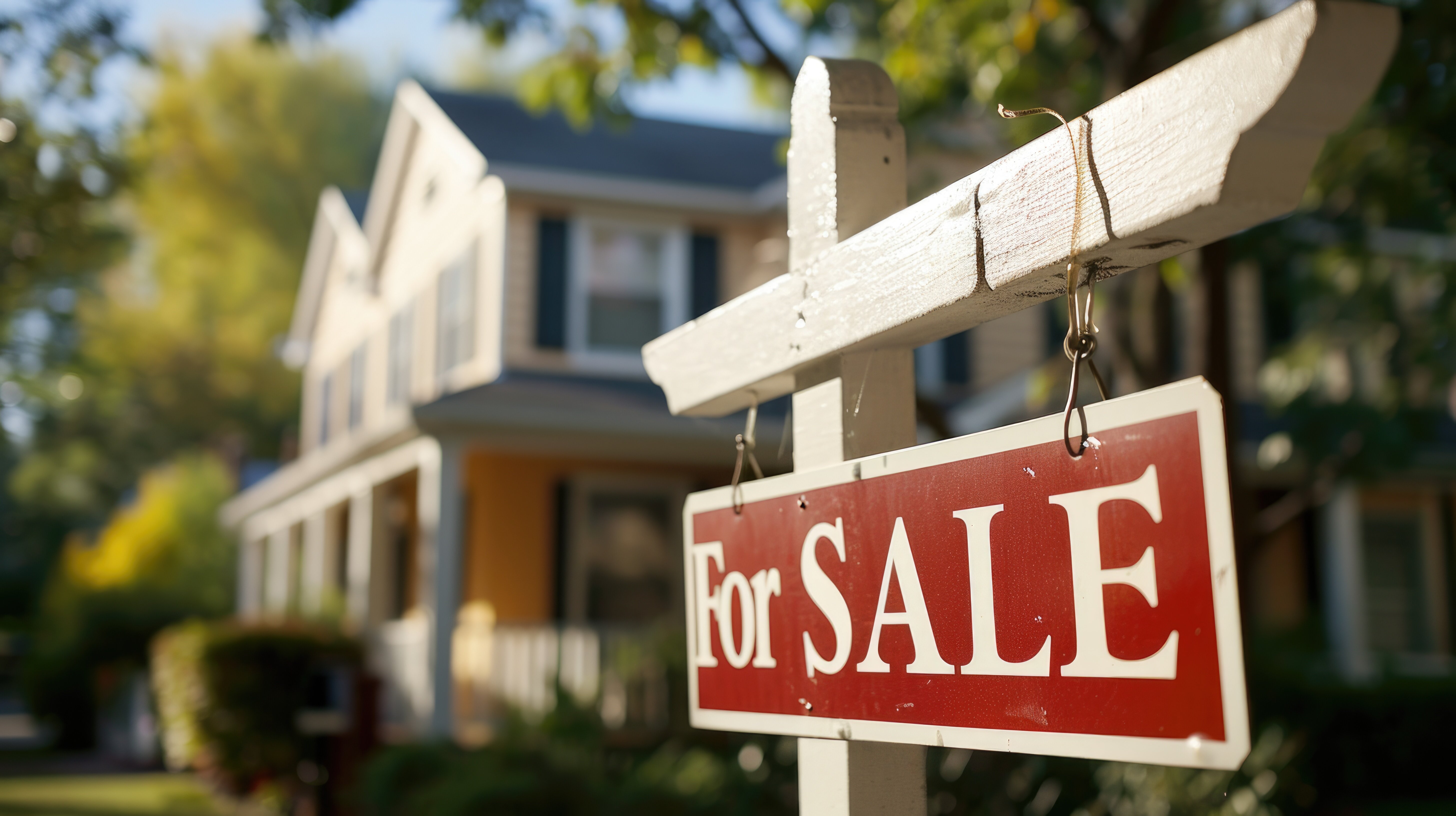 For sale sign outside home purchased by Big Lick Home Buyers