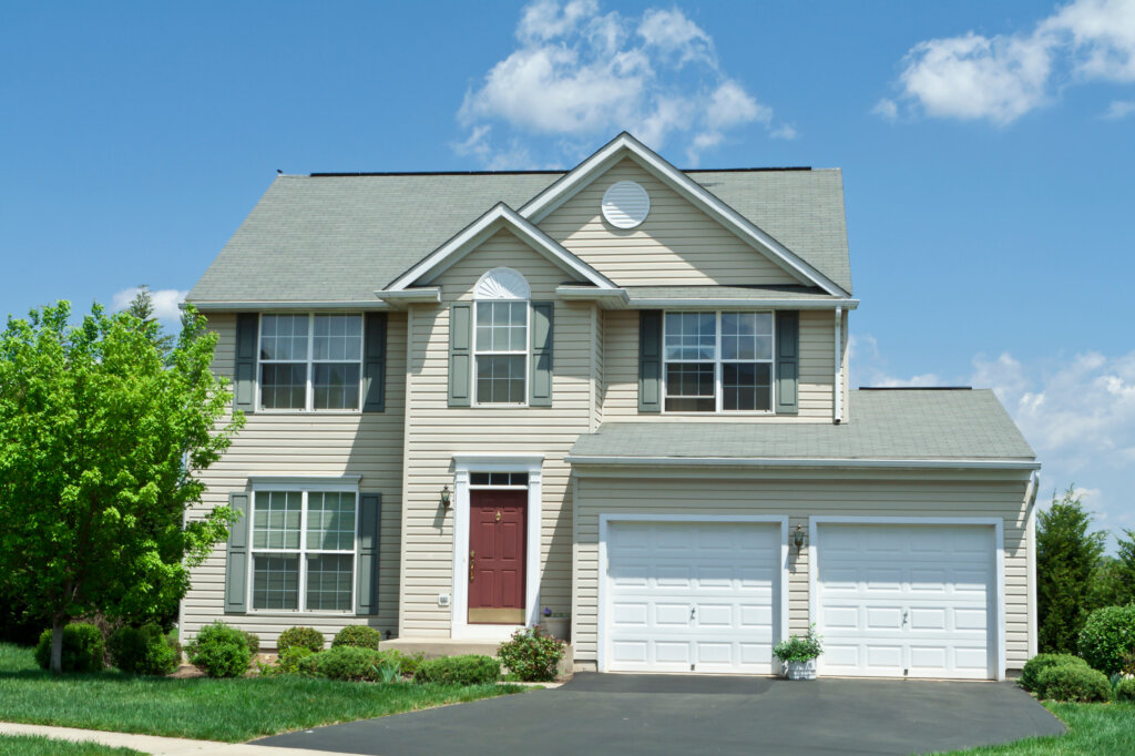 Two-story suburban home in Virginia
