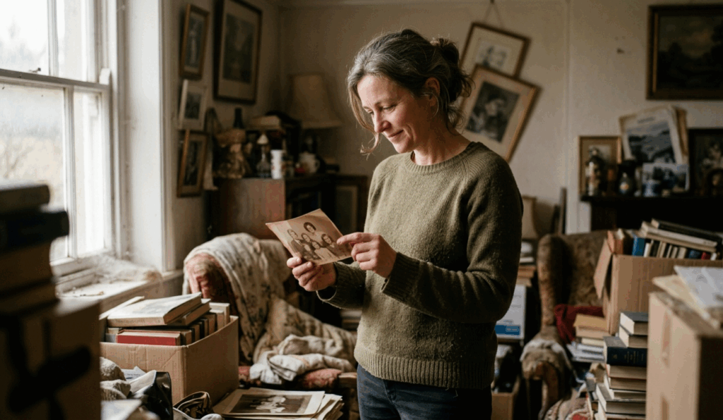 selling an inherited hoarder house in Delaware emotional situation inside cluttered home