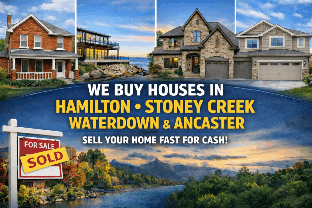 We buy houses in Hamilton, Stoney Creek, Waterdown and Ancaster – sell your home fast for cash.