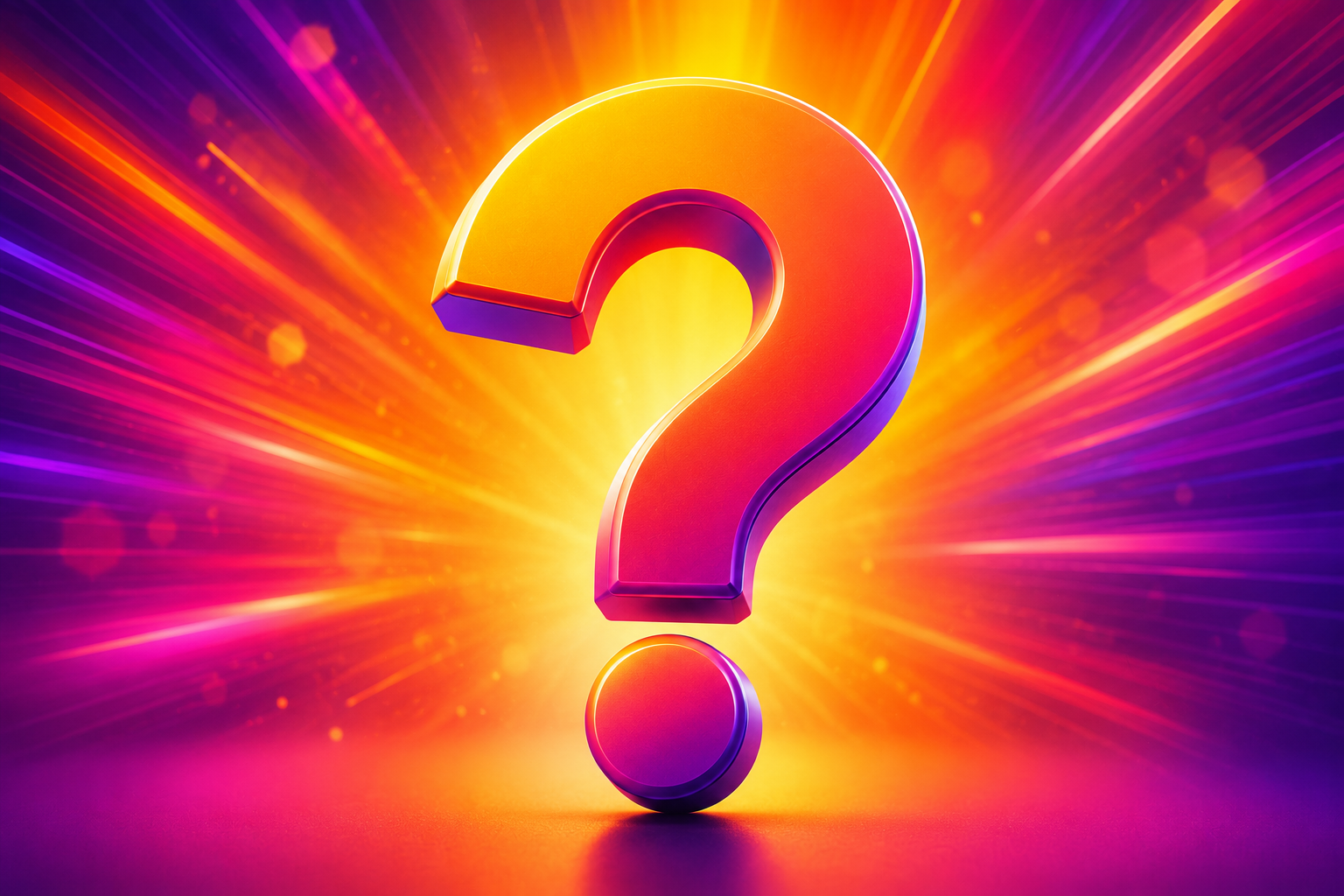 Common mobile home buyer questions illustrated with a vibrant three-dimensional question mark.