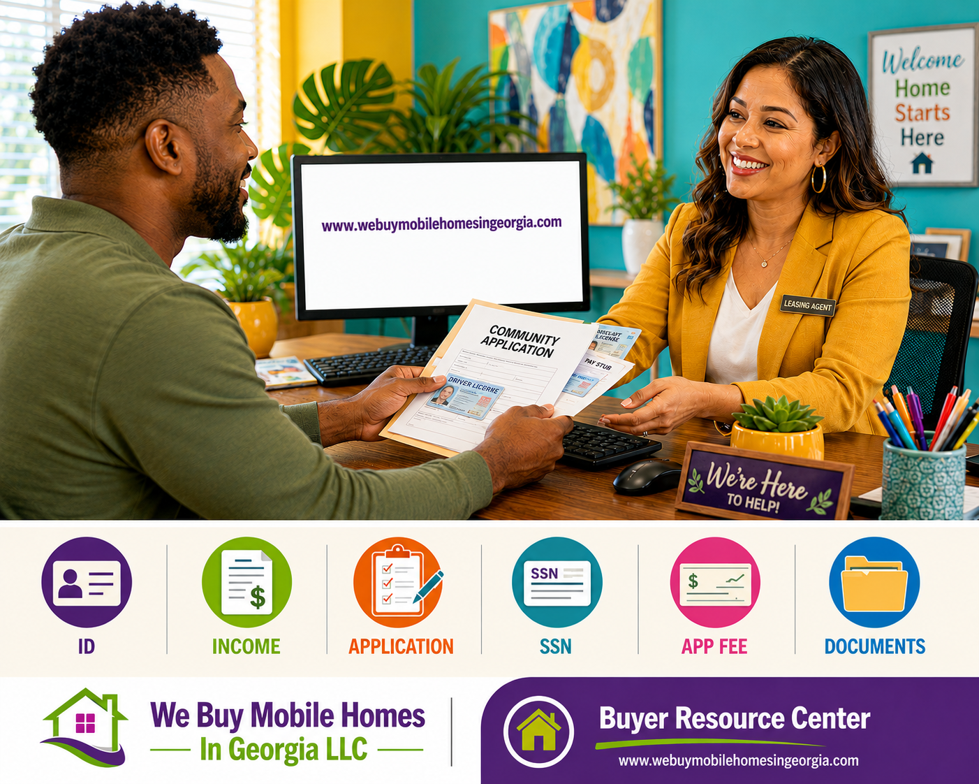 Documents commonly needed when applying for approval in a mobile home community.
