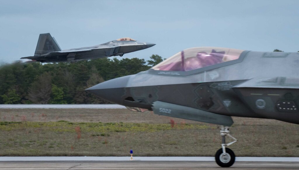 F-22 and F-35 at Eglin Air Force Base