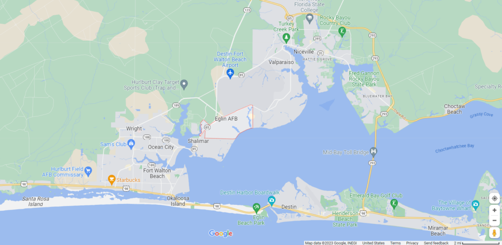 Eglin Air Force Base Resources Guide Map
