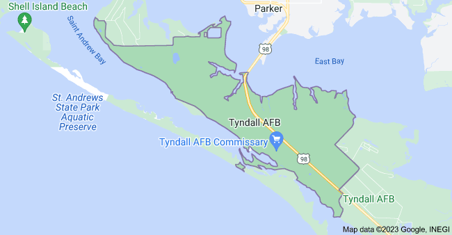 Map of Tyndall Air Force Base