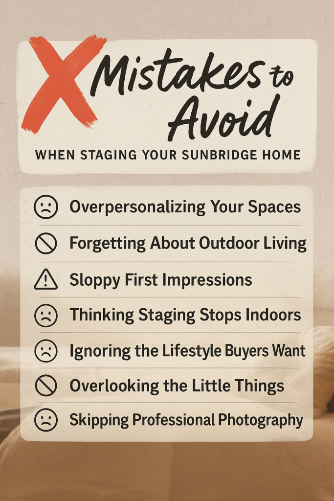 Mistakes to Avoid When Staging Your Sunbridge Home