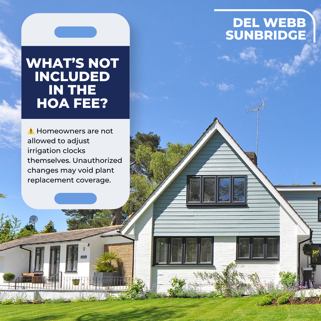What’s NOT Included in the HOA Fee