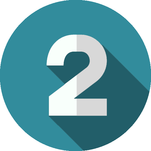 step two stylized logo in blue