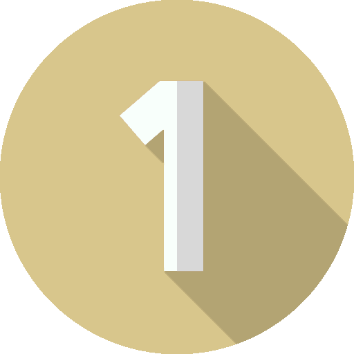step one stylized logo in gold
