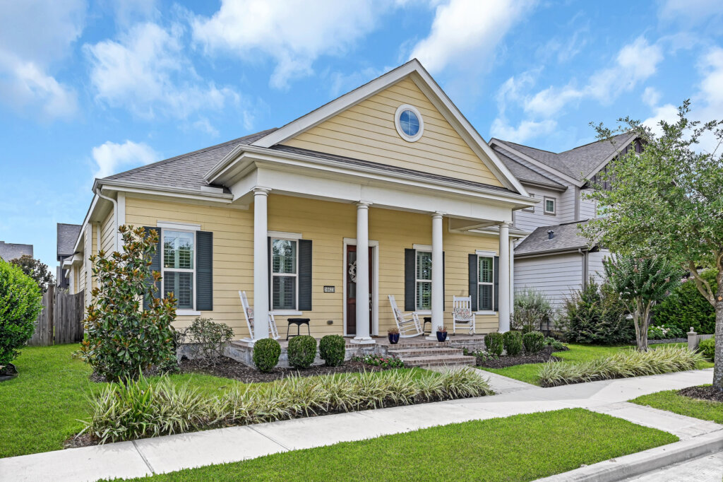 A lake front house in Bridgeland Texas which is a community in Cypress, Texas.