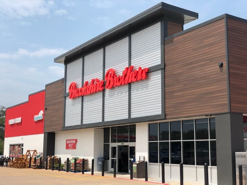 Brookshire Brothers supermarket that is a chain in multiple places. It started out of Brookshire, Texas and is a pride of the town.