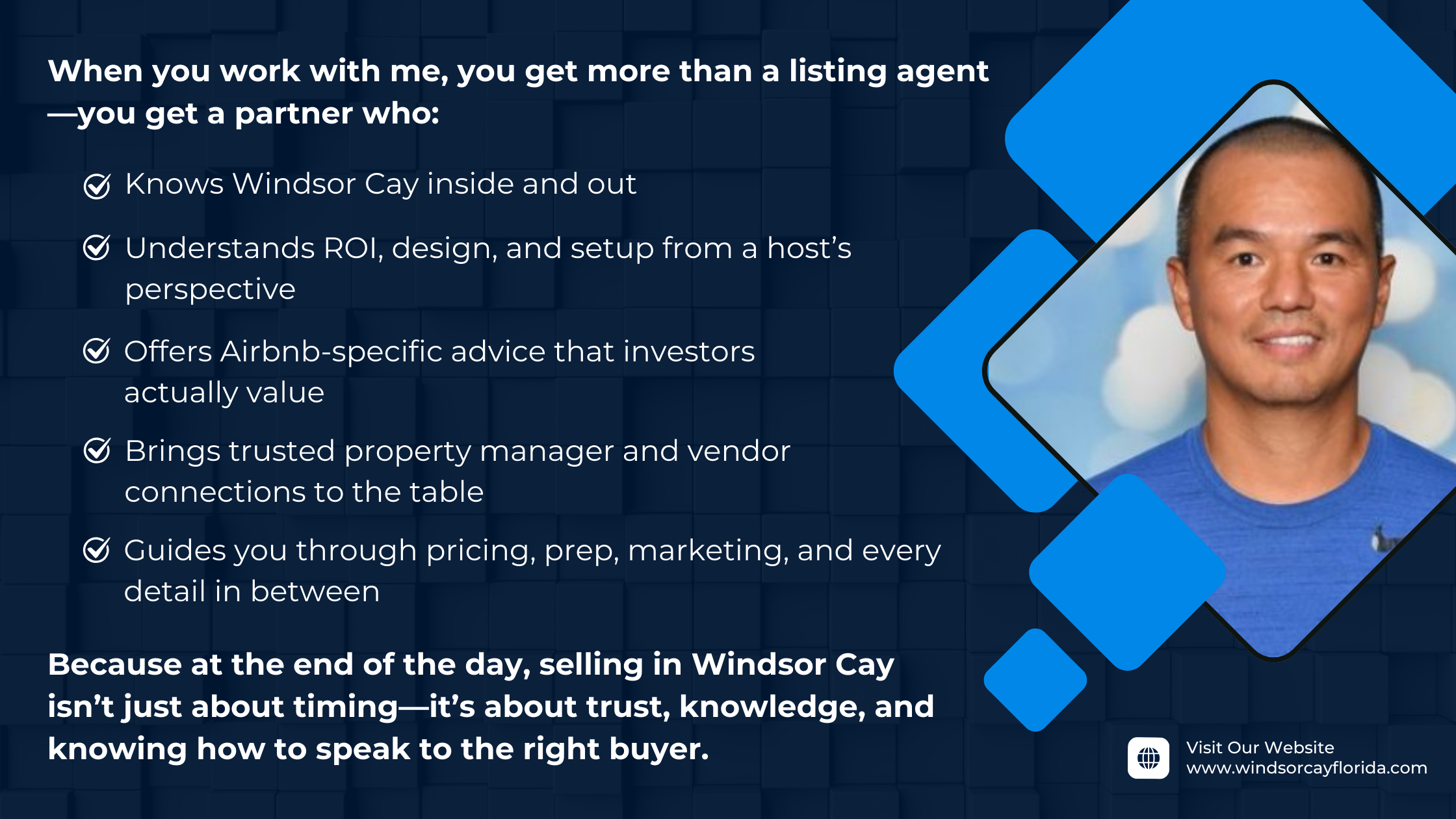 why work with Mike Chen, the best Realtor in Windsor Cay