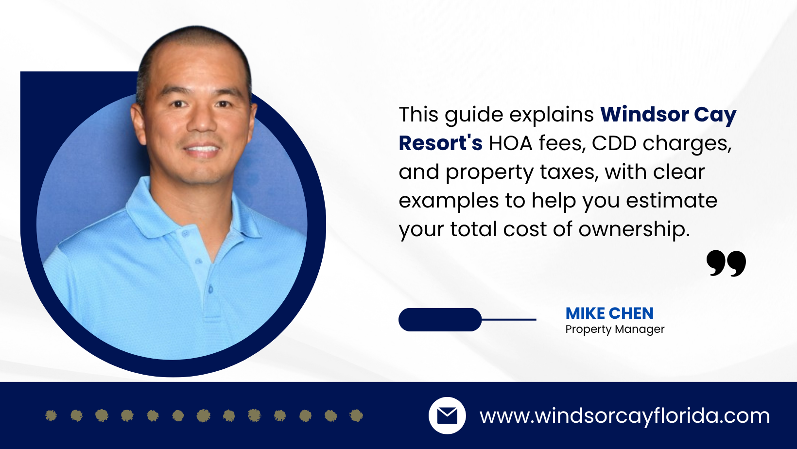 Windsor Cay Resort HOA, CDD, and Property Taxes