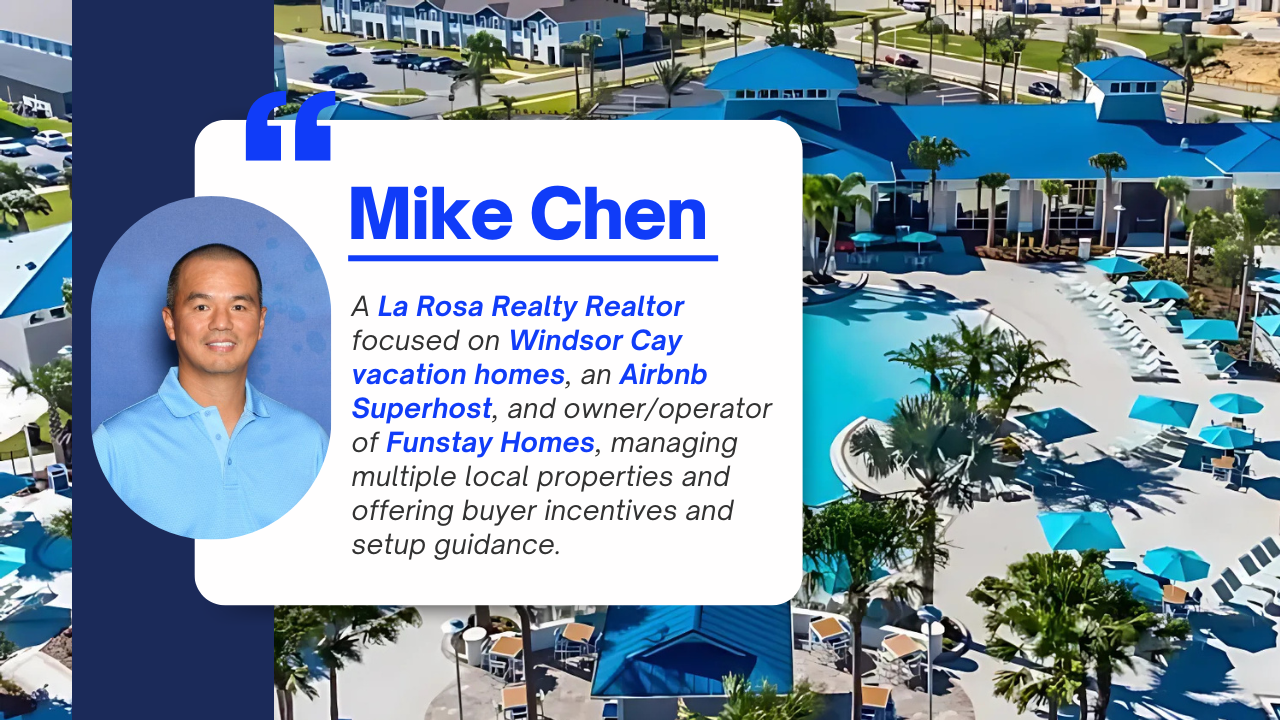 Mike Chen, Windsor Cay Resort Airbnb Superhost