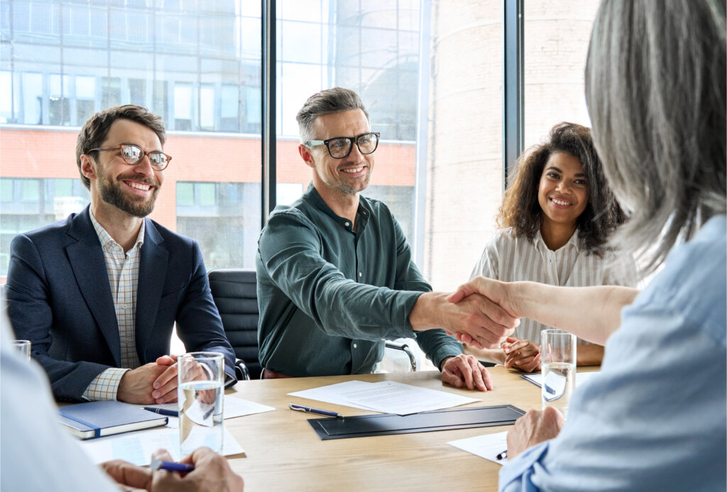 Real Estate Investors gathering at a table