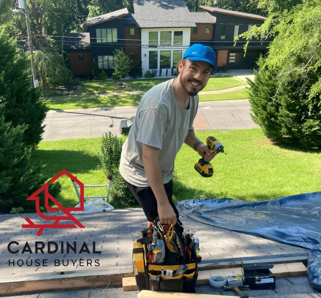 Owner of Cardinal House Buyers working on a home remodel project after buying house for cash in Charlotte, NC