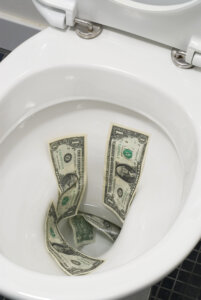 Don't flush your cash. Sell "as is" or make the right repairs.