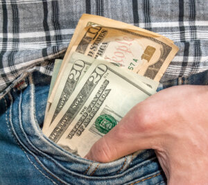 cash in pocket