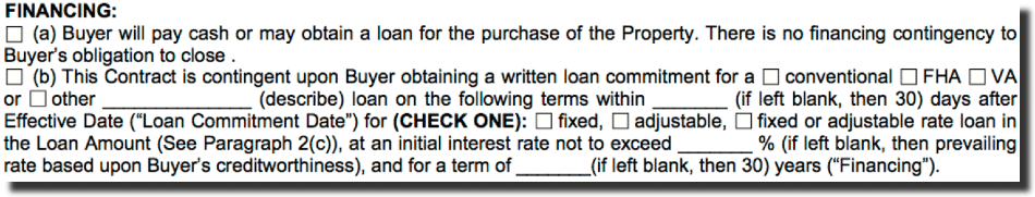 financing contingency sample