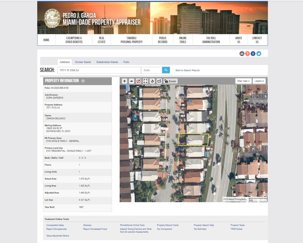 hialeah property card