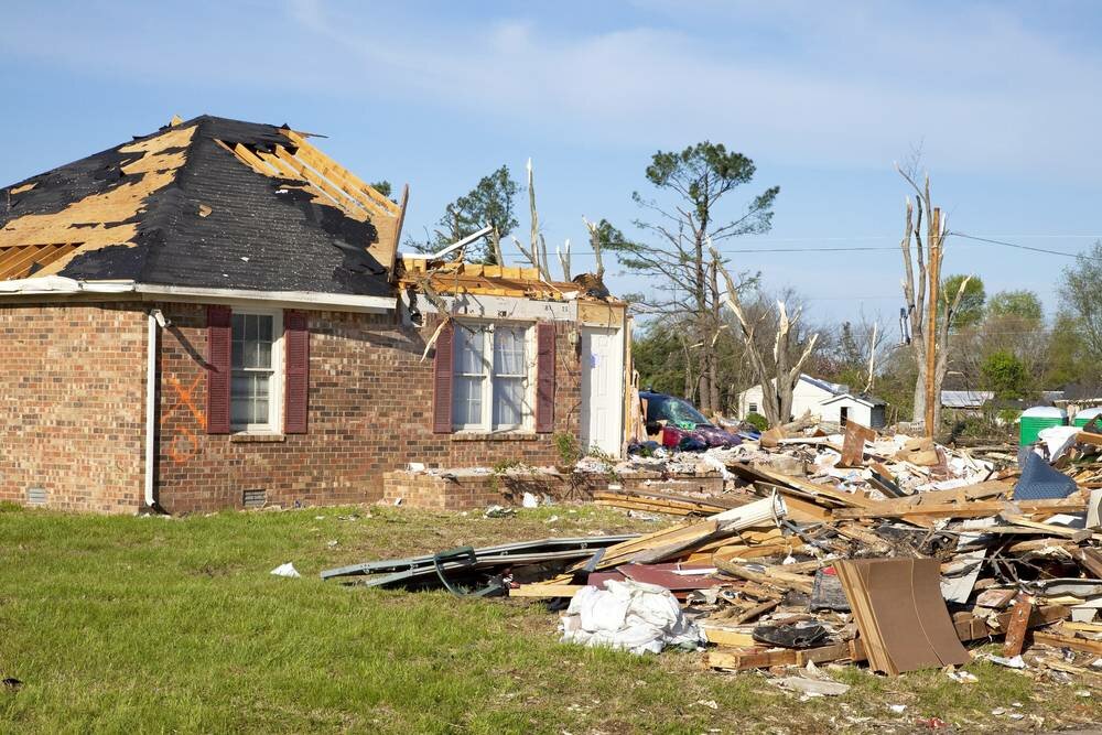 House with Tornado Damage Georgia
