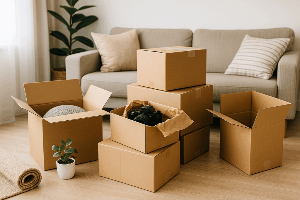 Tips on smart ways to pack your personal belongings when selling.