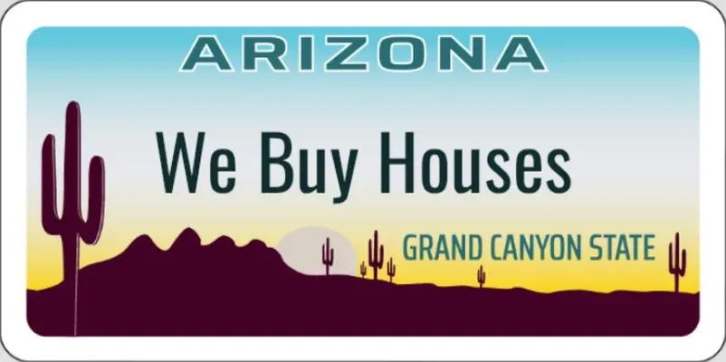 Arizona license plate.