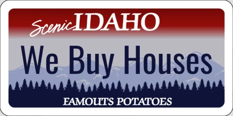 Idaho license plate.