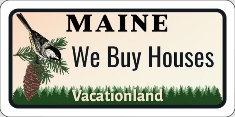 Maine license plate.