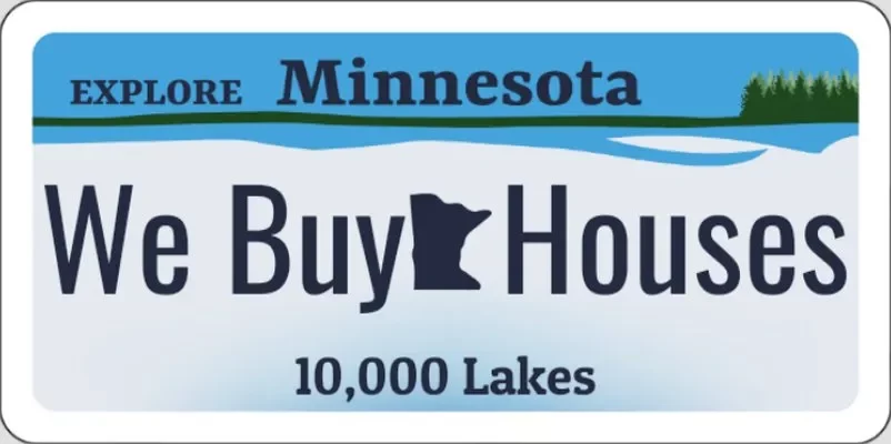 Minnesota license plate.