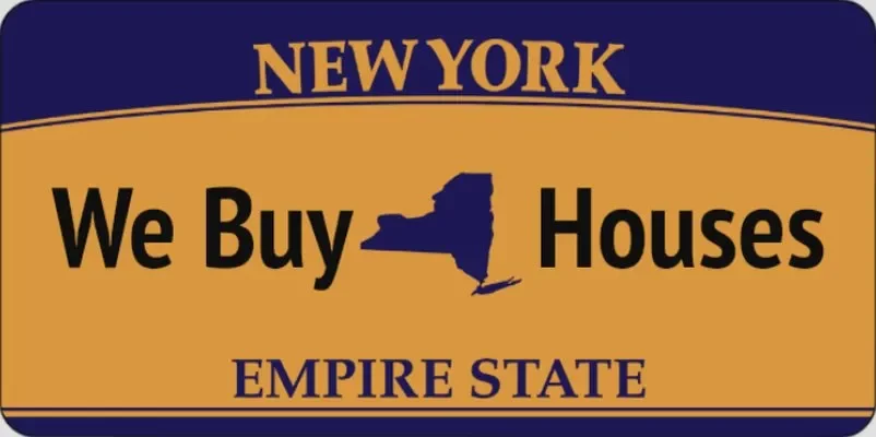 New York license plate.