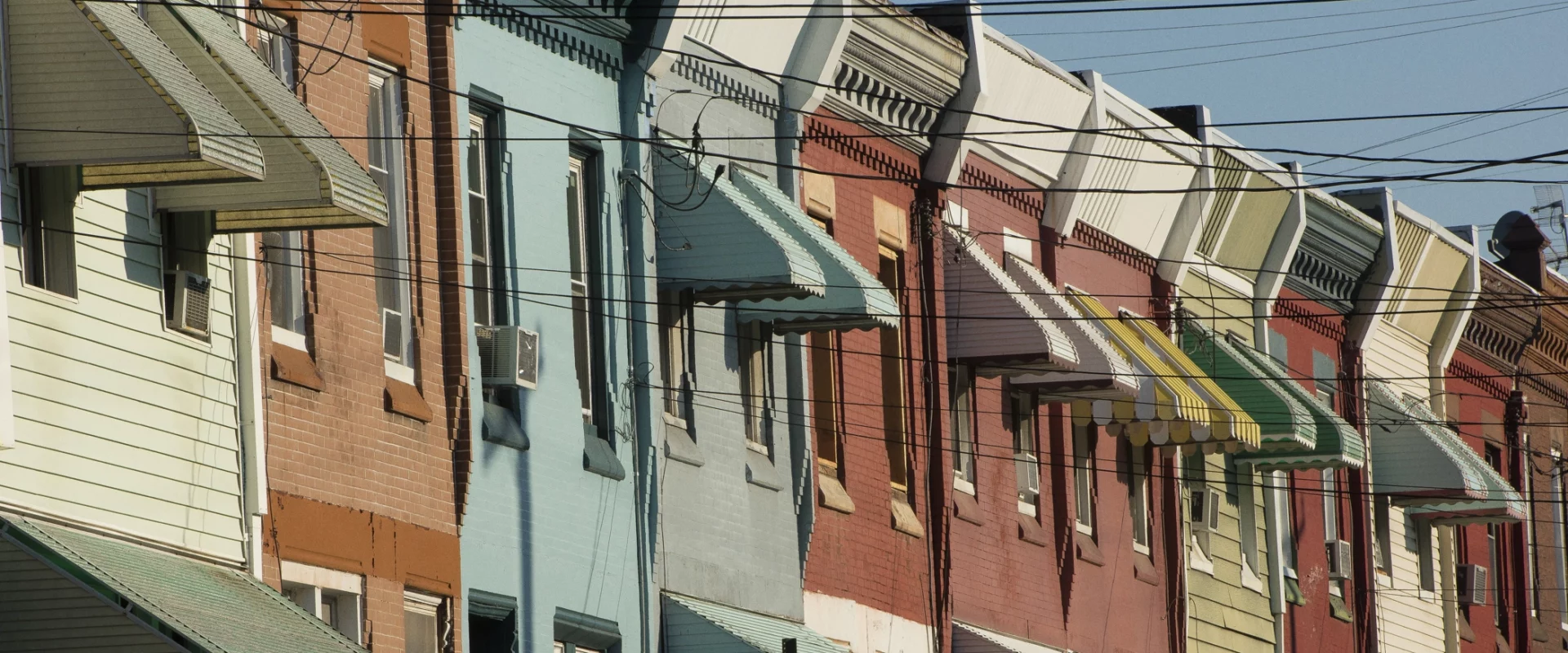 Row houses in Philadelphia, Pennsylvania.