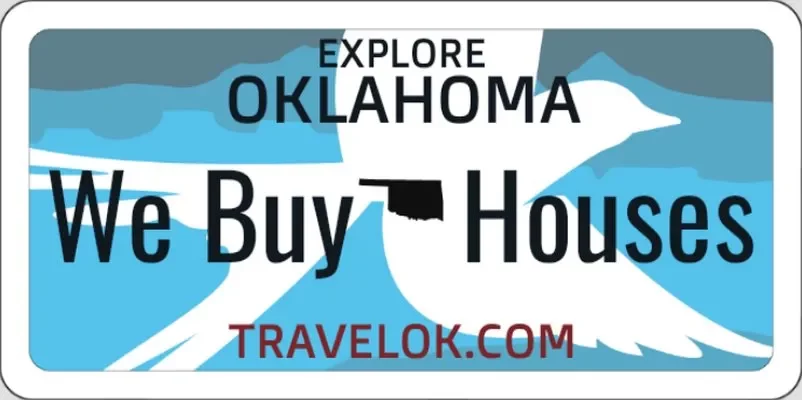 Oklahoma license plate.