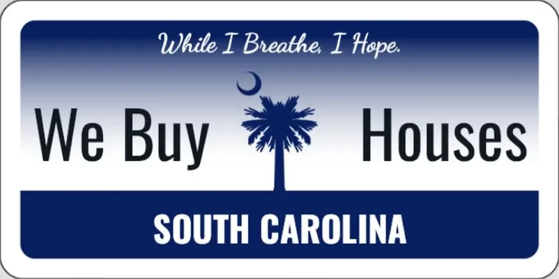 South Carolina license plate.