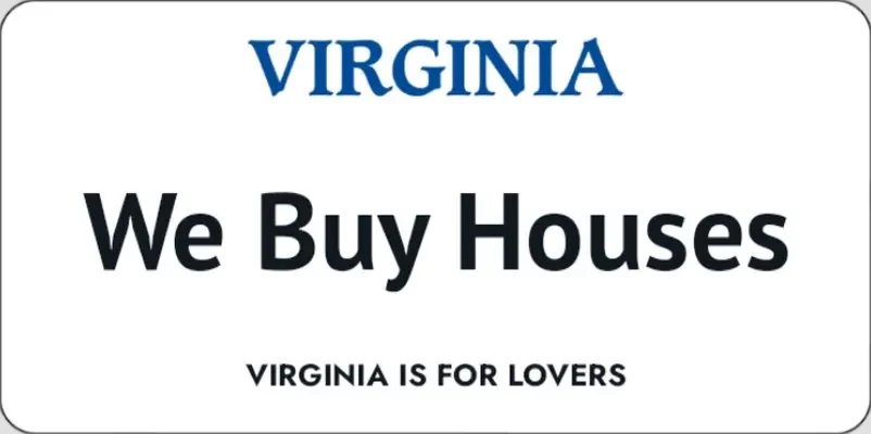 Virginia license plate.