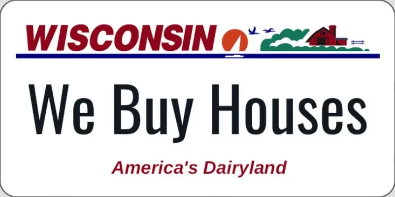 Wisconsin license plate.