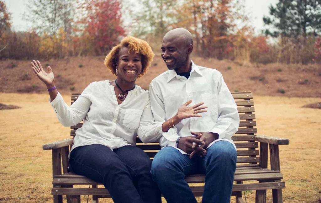 Happy Couple outside
