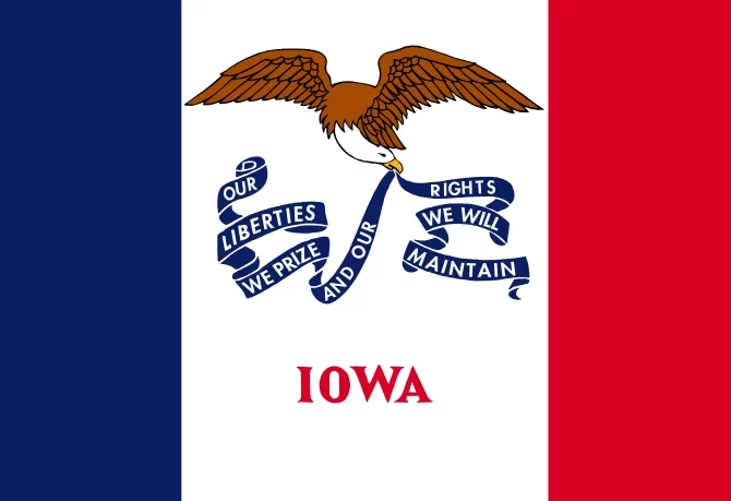 Iowa State flag.