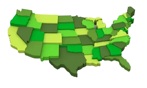 Green U.S. Map - sell your house fast henderson