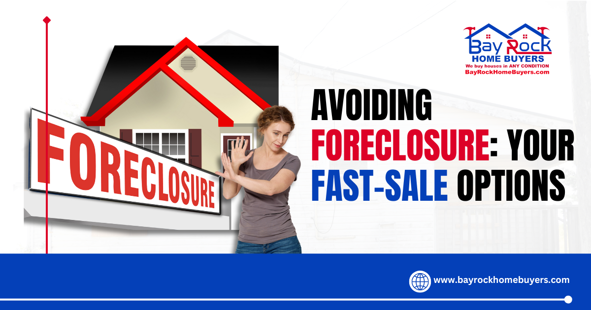 "Worried homeowner looking at overdue bills on a kitchen table" "Cash home buyer shaking hands with a Maryland homeowner" "For sale sign in front of an old house in Maryland" "Fast house closing paperwork with keys and cash on the table"