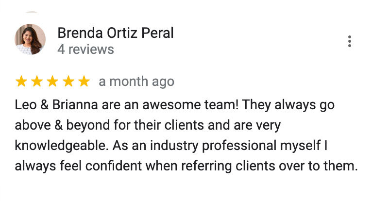 Brenda Google Review