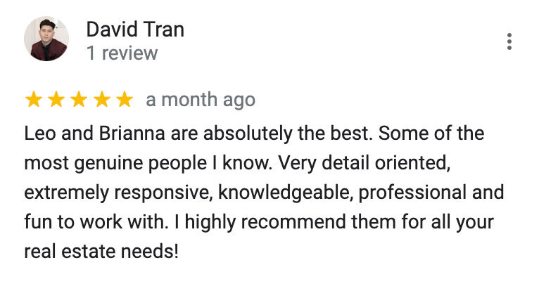 David Tran Google Testimonial