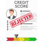 Image showing rejected stamped on credit report sheet