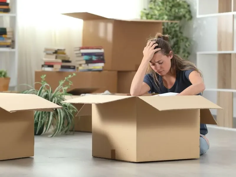 Moving out of home after divorce in Portland.