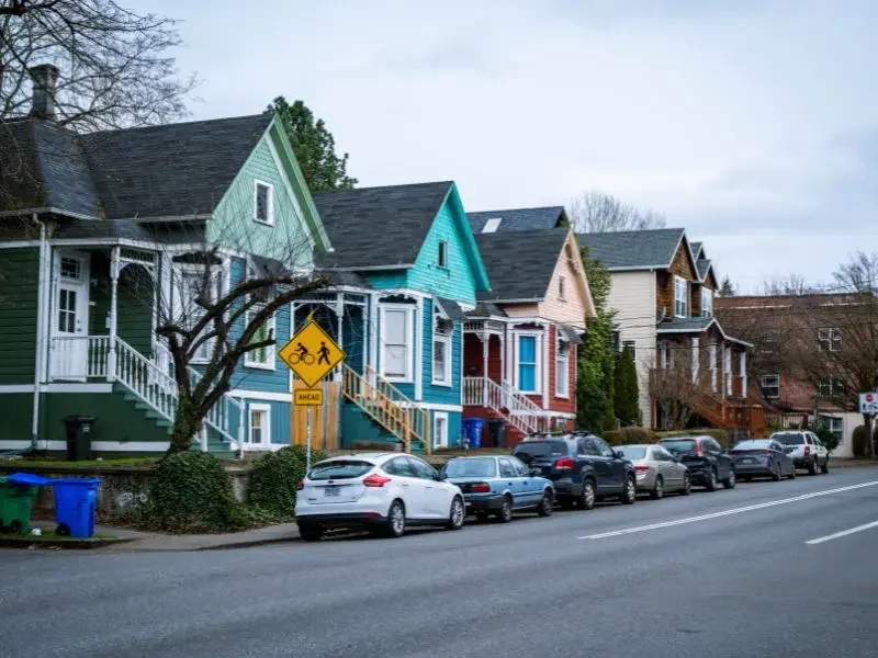 Portland Oregon residential neighborhood homes